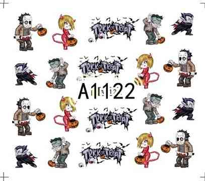 На ногти наклейки Хэллоуин 5 на 6 см разноцветный Киев