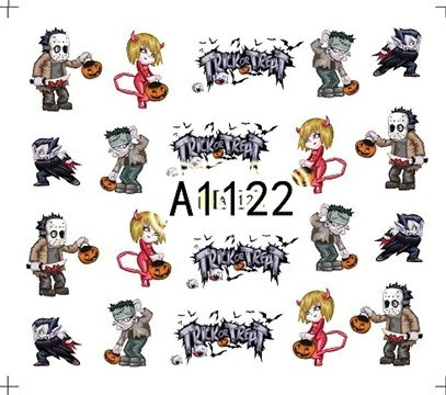 На ногти наклейки Хэллоуин 5 на 6 см разноцветный Киев - изображение 1