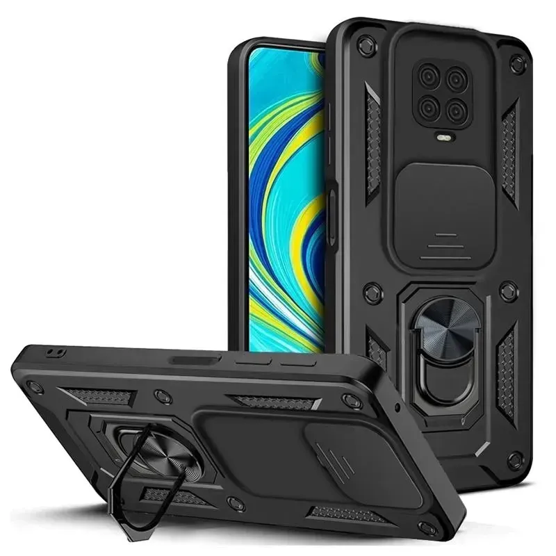 Xiaomi Redmi Note 9 pro 9S Противоударный чехол (кольцо + шторка) Одесса - изображение 1