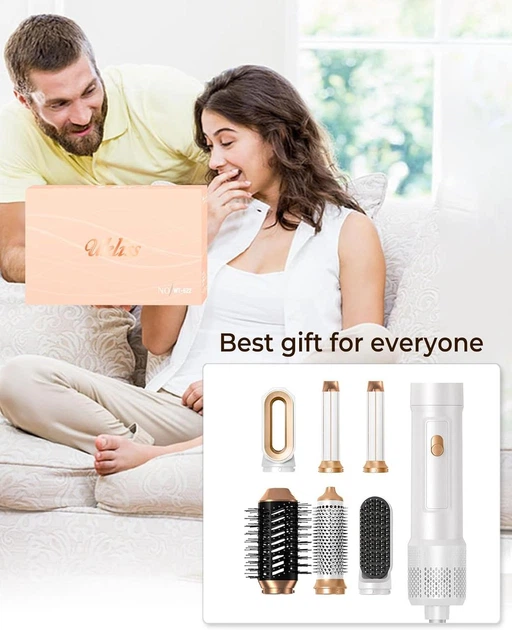 Мультистайлер 6 в 1 UKLISS Air Styler: Фен-щетка с эффектом Coanda, ионизация, керамика, стайлер для локонов и объема, Белый Киев - изображение 6