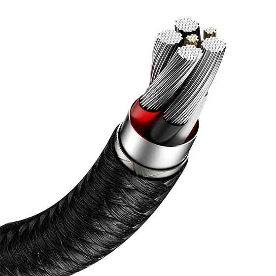 Кабель Baseus Cafule Series Metal Data Cable USB to Type-C 66W 0.25m Black Одеса