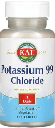 Калий хлорид KAL Potassium 99 Chloride 100 капс Киев