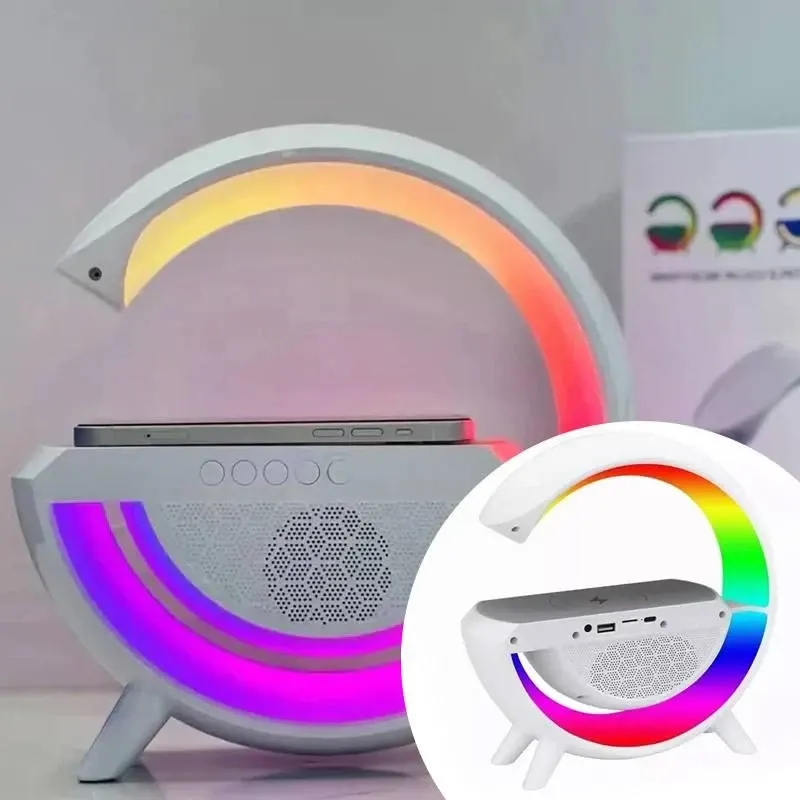 Настільна смарт лампа-нічник 3в1 G-Smart RGB підсвічування G-500 USB - TypeC,1200 мАг, microSD, AUX Одеса - фото 7