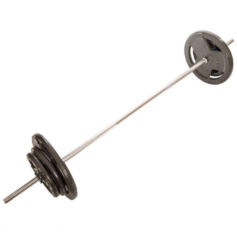 Штанга пряма зі сталевими блінами на 83 кг довжина-1,8 м SPORTS 1139-83 Київ - фото 1