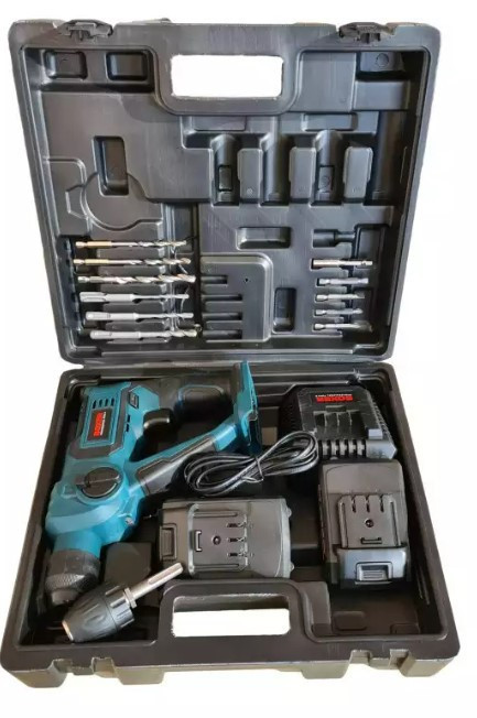 FT-004 Акумуляторний Перфоратор 20,4В 3-в-1 з LED підсвіткою, 2 АКБ Li-Ion, 11 насадок, 5000 уд/хв Одеса - фото 4