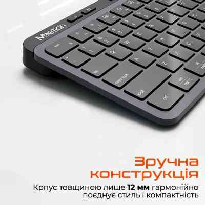 Клавиатура Meetion WK330 Wireless/Bluetooth Black (MT-WK330-A-RUA) Винница