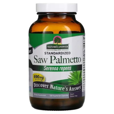 Витаминно-минеральный комплекс Nature's Answer Со Пальметто, 690 мг, Saw Palmetto, Standardized, 120 вегетарианских к (NTA-16431) Винница - изображение 1