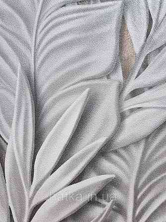 Шпалери метрові вінілові на флізеліні Sintra Vila листя гілки сірі на коричневому 533437 Київ