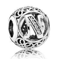 Срібна намистина Пандора  «Літера N» 791858CZ MasterSem Київ - фото 1