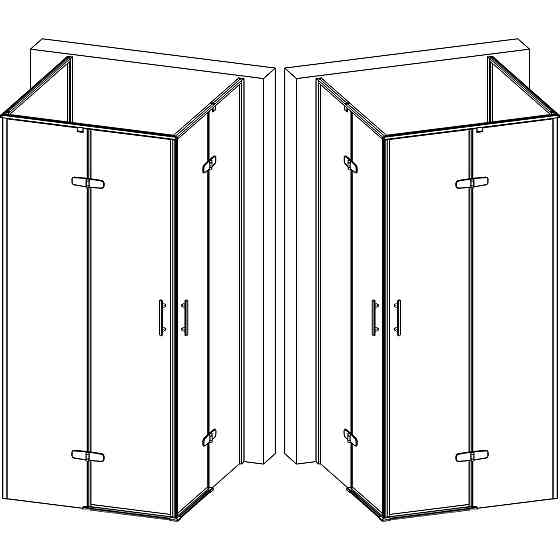 Душова кабіна квадратна без піддона від стіни WDA N90TC BRAVO (1уп.) Київ