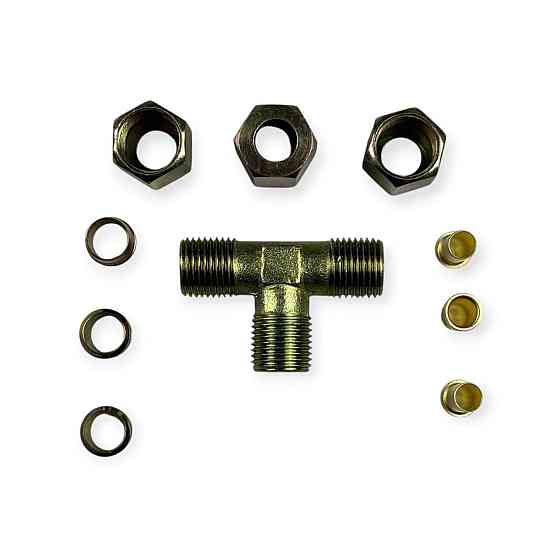 Аварійне метал розбірний трійник 10x10x10 PVC з'єднання Мукачево