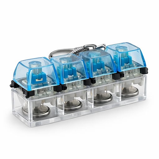 Брелок антистрес з клавішами (кейкап) з LED підсвіткою, механічні кнопки, 4 клавіші, клік-іграшка для рук Київ - фото 9