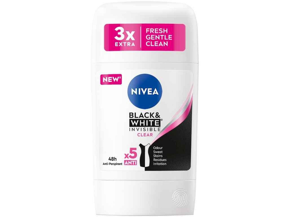Антипреспірант твердий 50мл (Black White) Invisible ТМ NIVEA Київ - фото 1