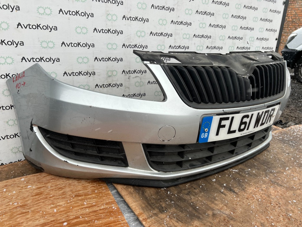 Бампер передній Skoda Fabia II 2010-2015 (універсал) Ковель - изображение 3