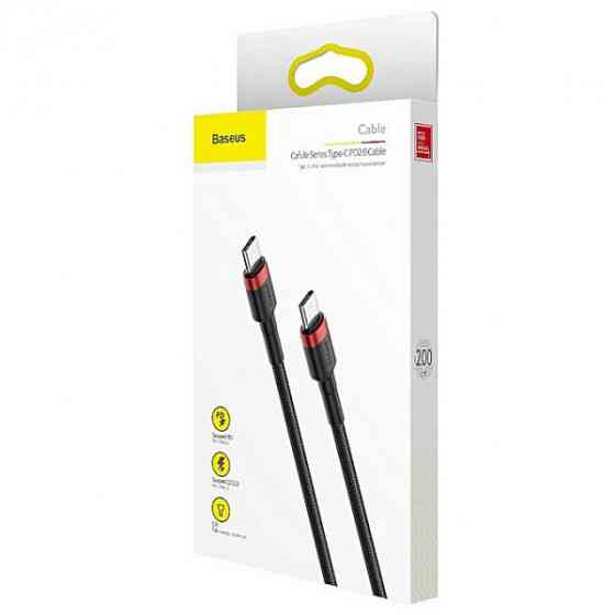 Кабель BASEUS CATKLF-H91 Cafule Flash Charging Cable Type-c 3A 2M черный/красный Киев