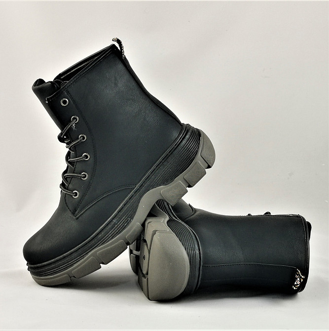 Зимові напівчоботи Жіночі з Хутром Черні (розміри: 36) - 03-1 Дніпро - фото 5