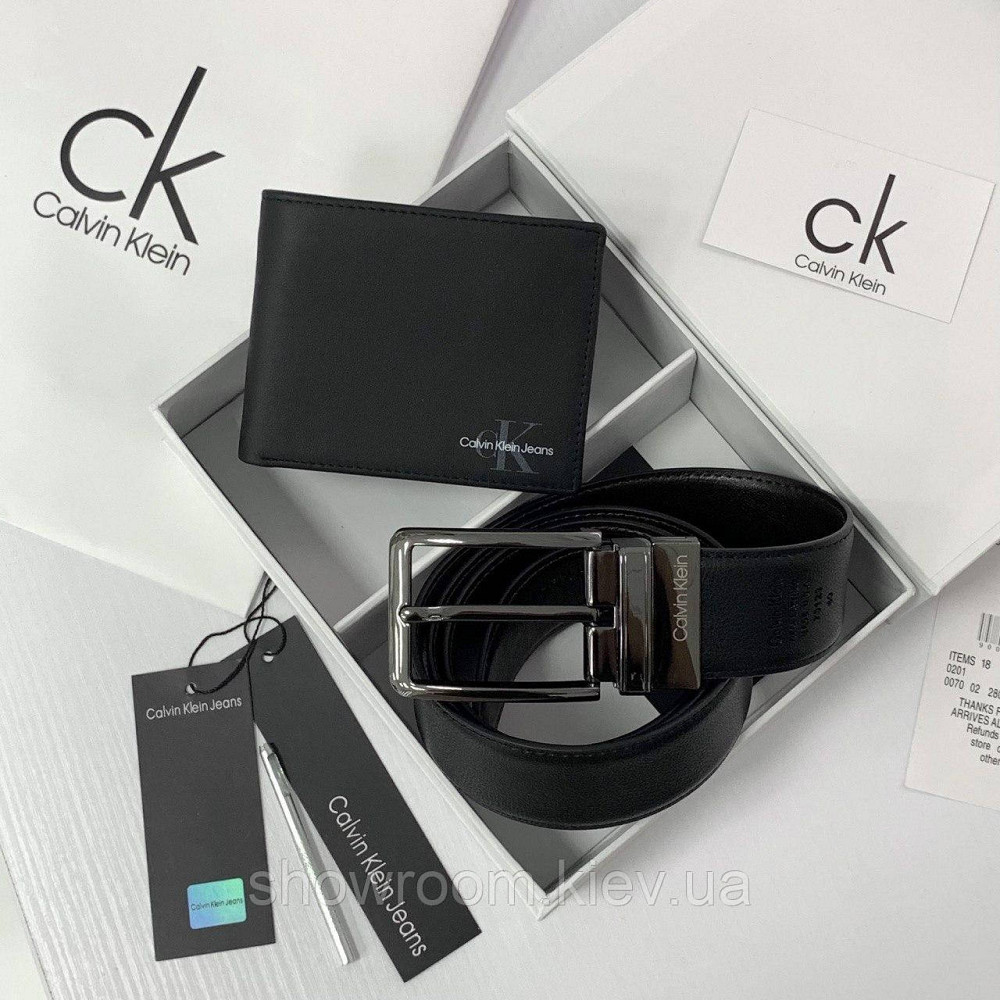 Чоловічий подарунковий набір ремінь та портмоне (485) Київ - фото 6