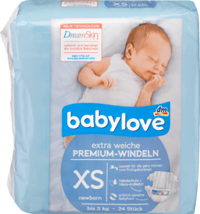Babylove Подгузники Премиум экстра мягкие, размер XS, новорожденные до 3 кг, 24 шт. Германия Львов - изображение 1