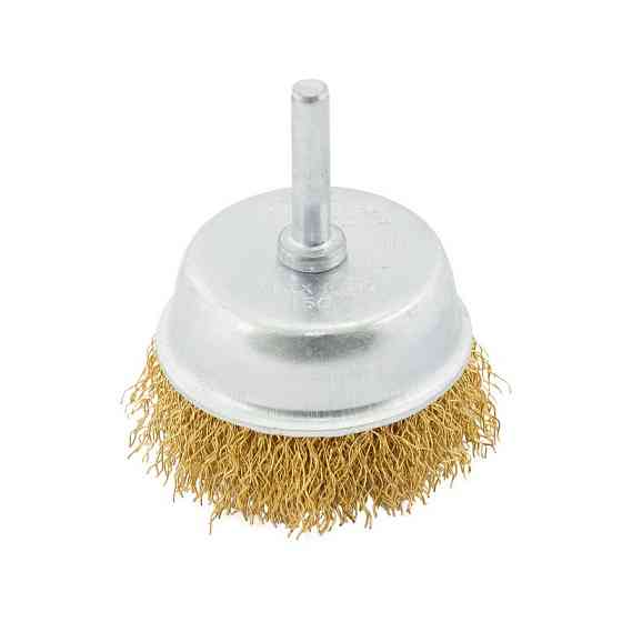 MASTERTOOL Щітка торцева MASTERTOOL з латунованого рифленого дроту Ø 65 мм зі стрижнем ¼" 19-74 Коломия