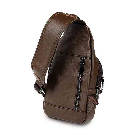 Сумка чоловіча шкіряна через плече Коричнева (Vintage) Київ