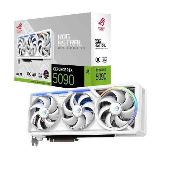 Відеокарта GF RTX 5090 32 GB GDDR7 ROG Astral White OC Asus (ROG-ASTRAL-RTX5090-O32G-WHITE) ( 15242 ) Харків