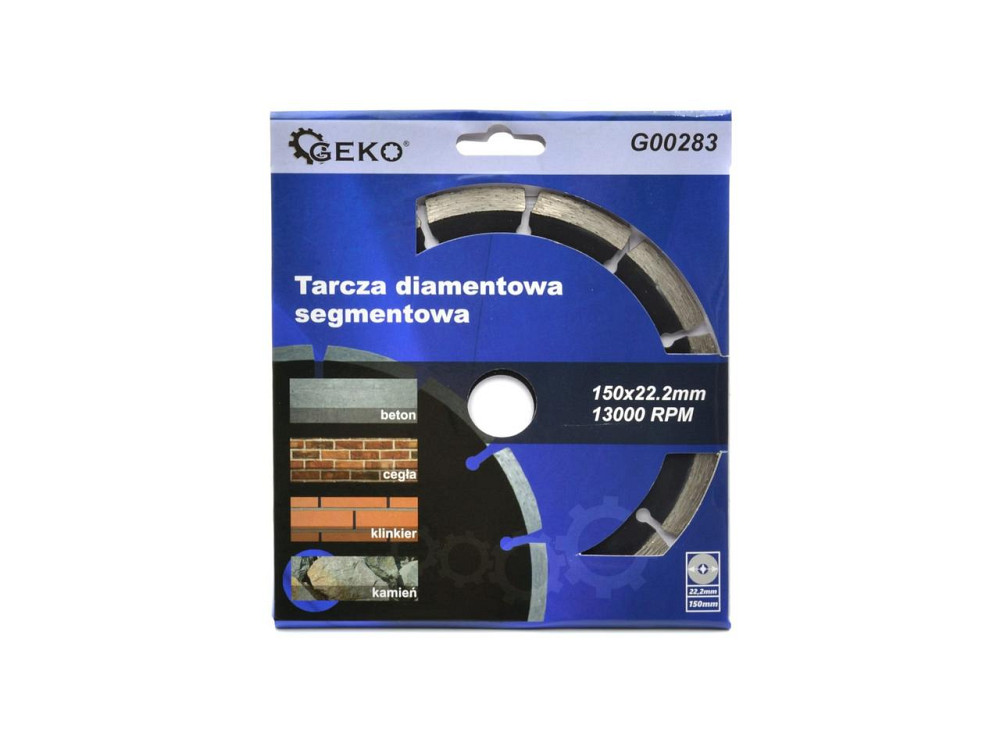 Круг різання алмазний сегментний "GEKO" 150 мм, чорний Київ - фото 2