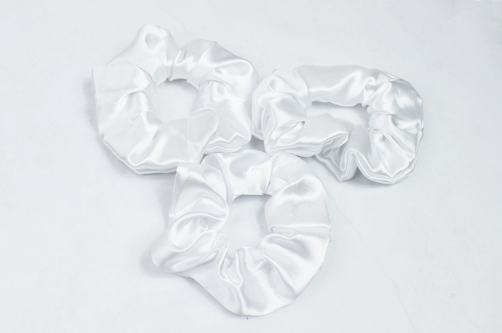 Атласний набір резинок для волосся Білий Харків - фото 2