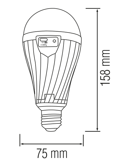 Лампа акумуляторна  "DURALITE-12" 12W 6400К, E27 Одеса - фото 2