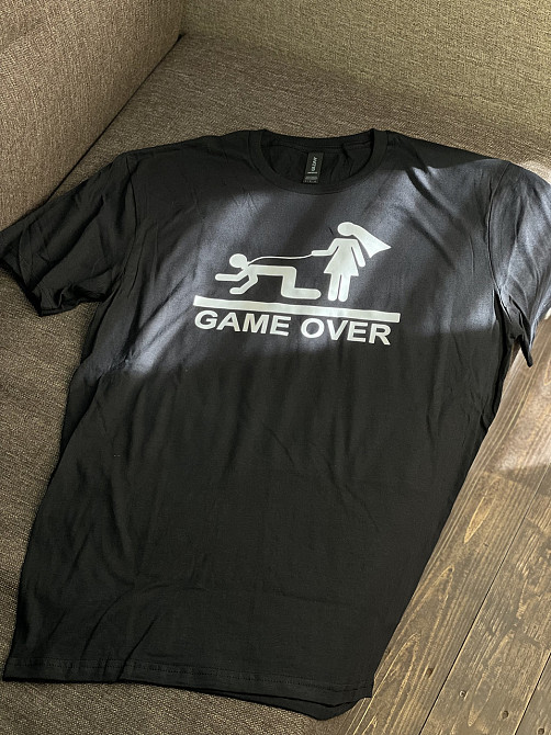 Футболка для парубоцької вечірки - "Game over" Чернівці - фото 1