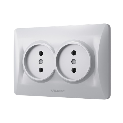 BINERA срібний шовк Розетка внутрішня 2-а Videx Житомир