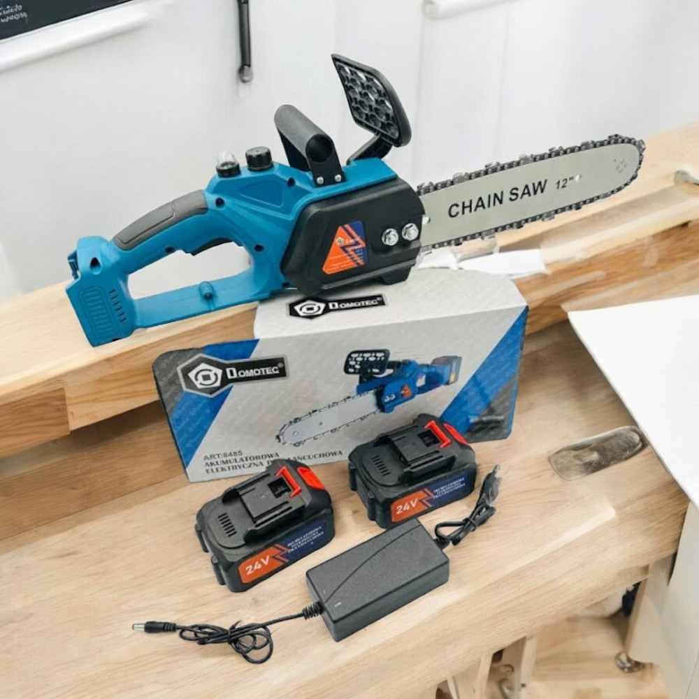 Аккумуляторная цепная электропила Domotec 12 дюймов, 24V DOMOTEC 8485 – мощная и портативная Одесса - изображение 1