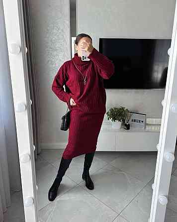 Женский теплый базовый костюм: свитер и юбка машинная вязка + ангора Одесса