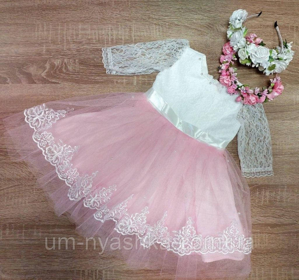 Нарядное пышное платье на годик 