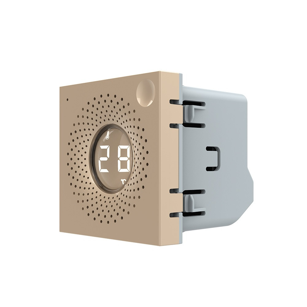 Розумний датчик температури та вологості ZigBee (термометр-гігрометр) LIVOLO, золотий, модуль без рамки (VL-FCEZ-2AP) Коломия - фото 1