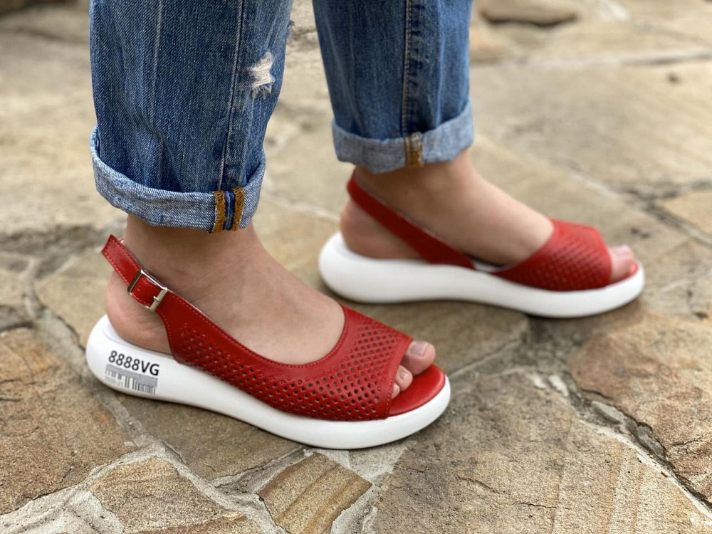 VLADEKS Босоніжки жіночі VLADEKS 2854 червоні (літо, шкіра натуральна) (4071) лише 37р.38р. Коломыя - изображение 2