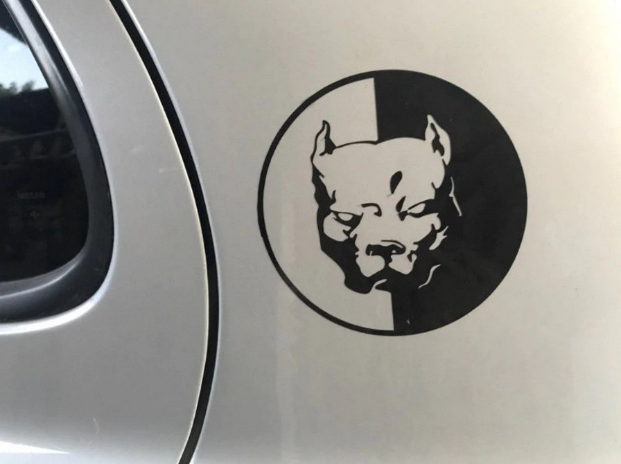 Наклейка на авто Питбуль Большая Чёрная Киев - изображение 2