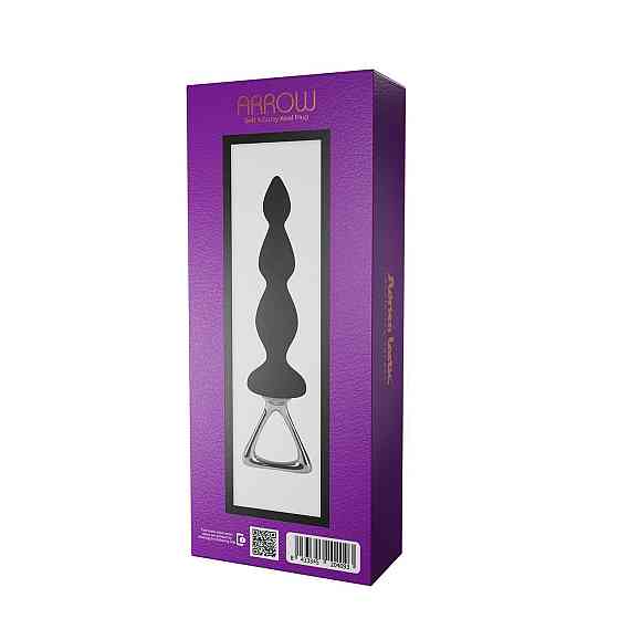 Анальный стимулятор-елочка Adrien Lastic Arrow с металлическим держателем, черный Sex Aura Киев
