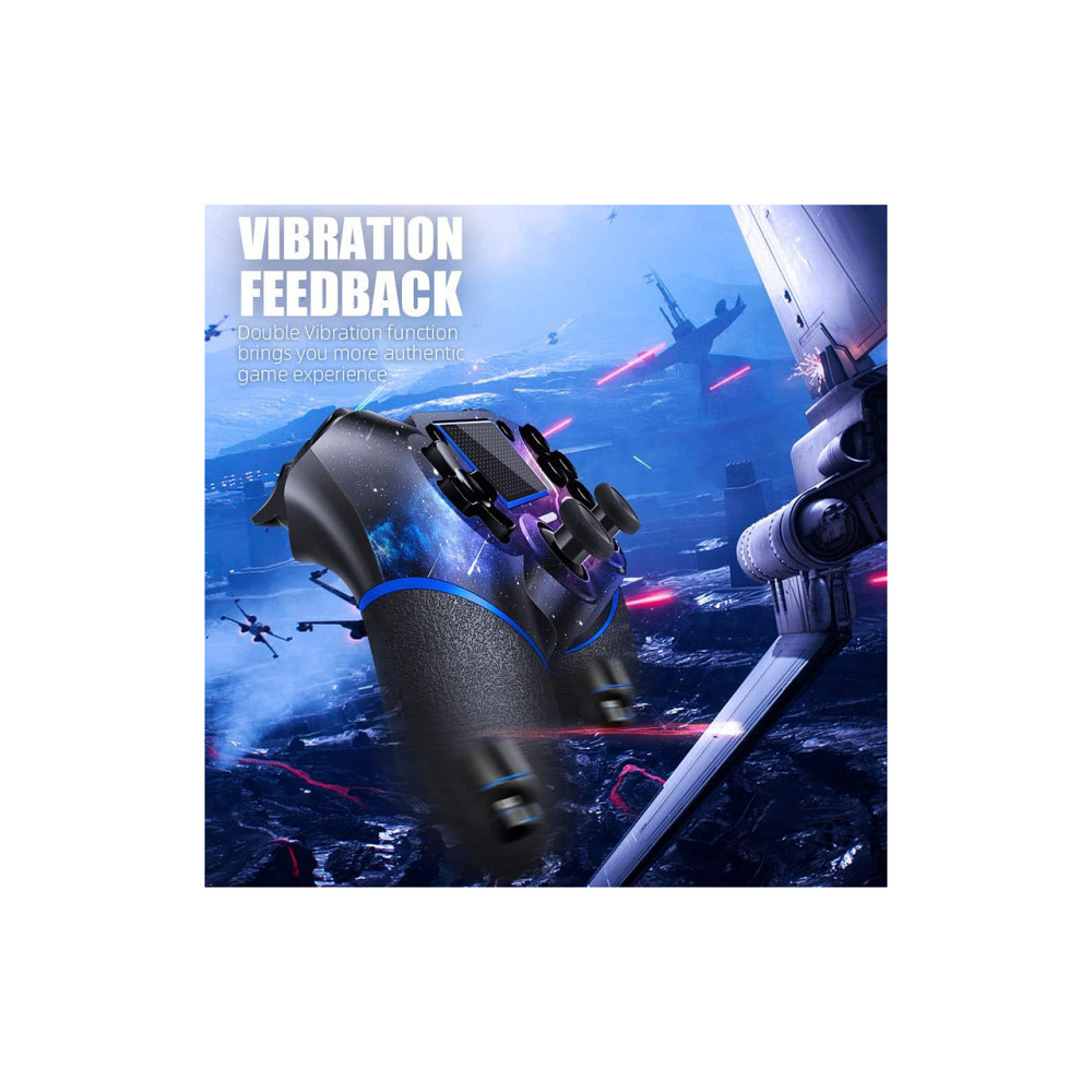 Геймпад контролер джойстик AceGamer Purple Galaxy V2 фіолетовий бездротовий для PS4 PS4 Pro PS4 Slim Windows Turbo 3.5 мм USB-C Київ - фото 3