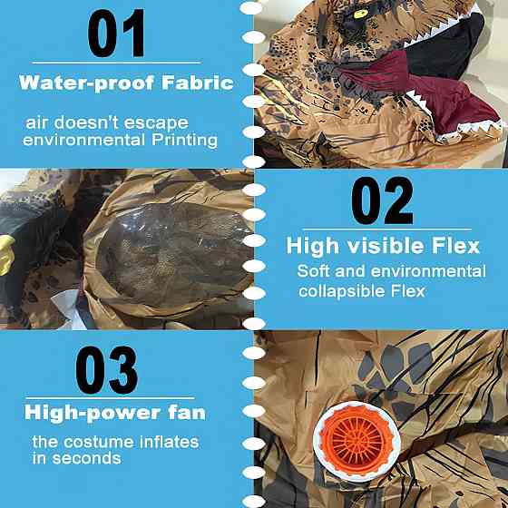 Надувной костюм зеленого динозавра RESTEQ — взрослый костюм Неси меня динозавр для хэллоуина и косплея Киев