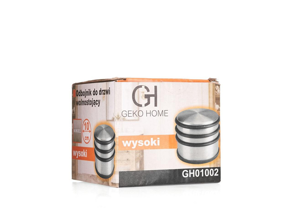 Відбійник дверний антиковзальний "GekoHome" 1,1 кг діаметром 90мм висотою  80мм матовий нікель Киев - изображение 3