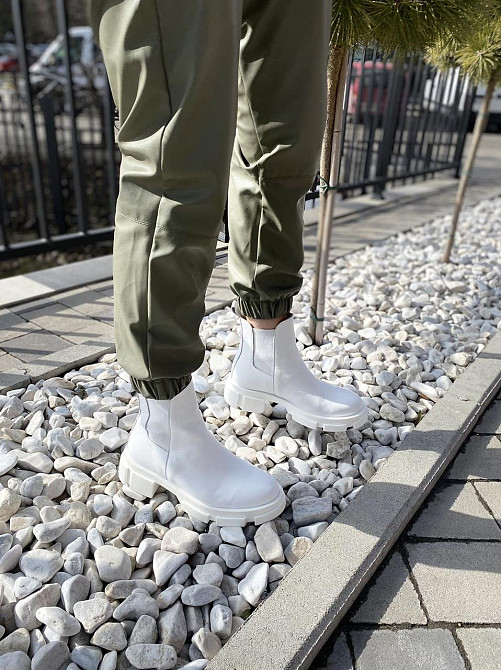 Жіночі черевики GREMMY білі натуральна шкіра висота 13 см розмір 39 (4302) Коломия - фото 2