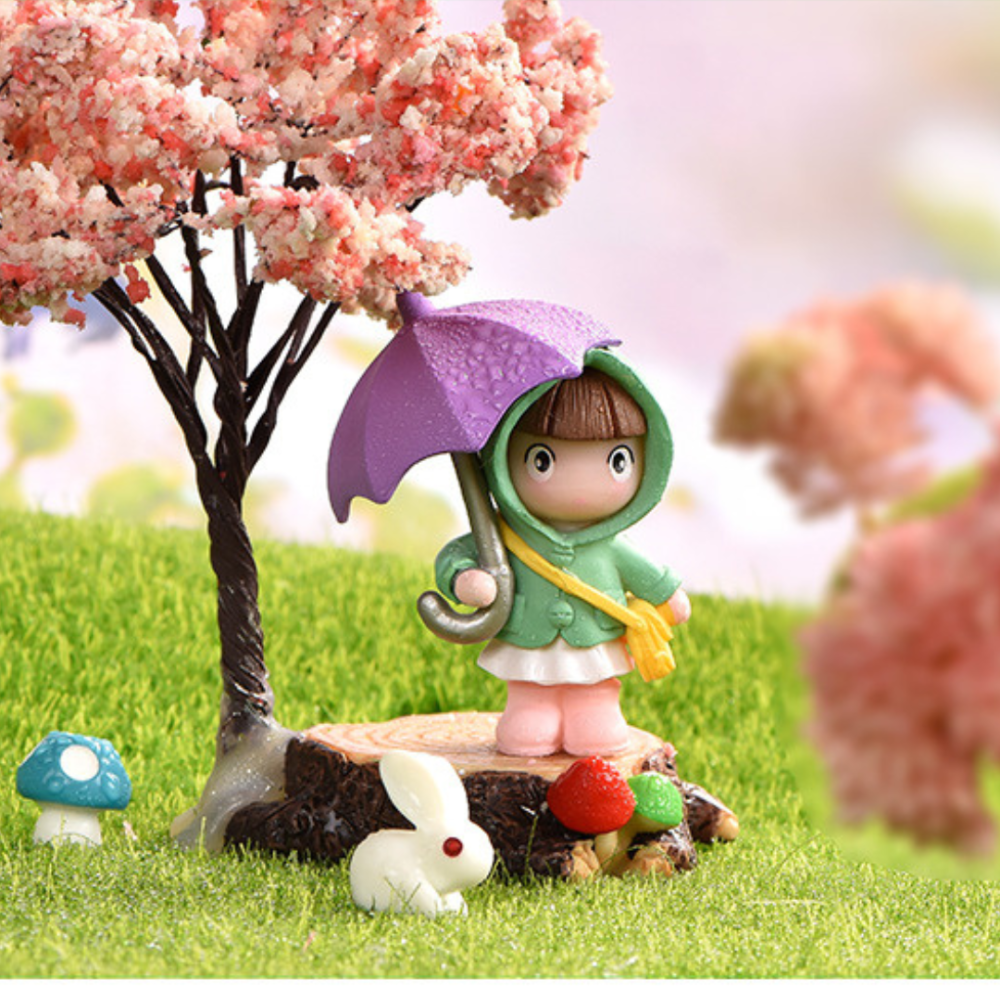 Декоративна фігурка Дівчинка з парасолькою для флораріуму, міні-саду, вазону, мікроландшафту. Одеса - фото 6