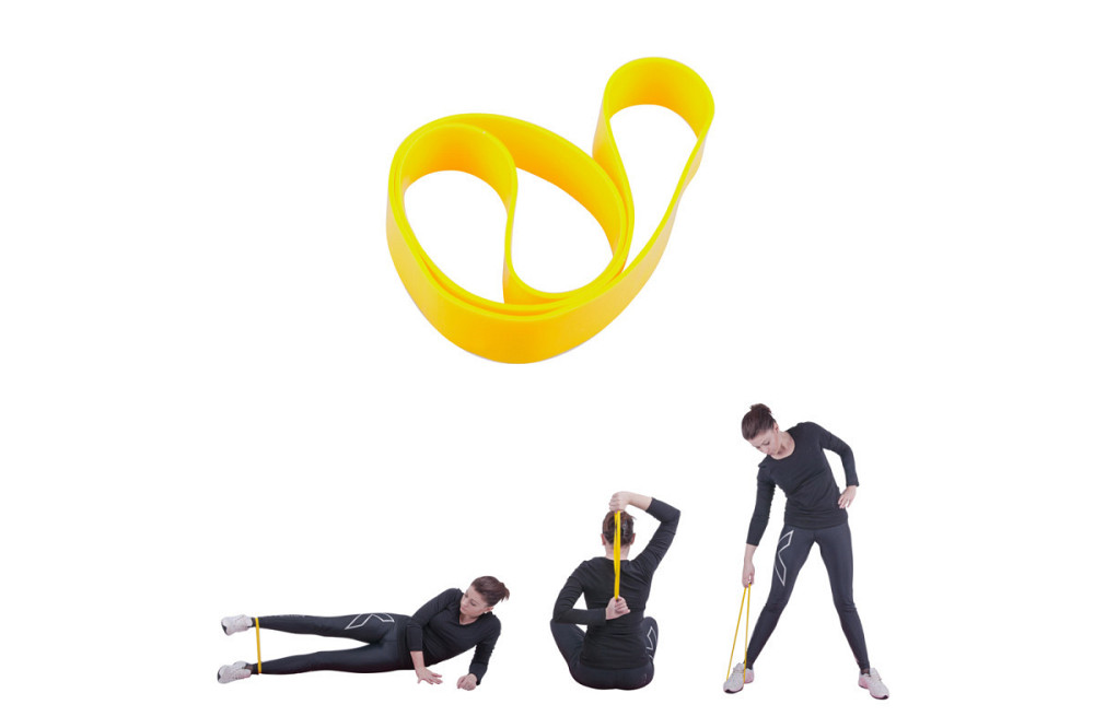 Стрічка-еспандер для вправ inSPORTline Hangy Light 27,5 см жовта Київ - фото 2