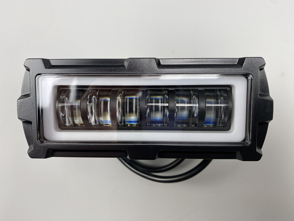 Фара LED прямокутна 6 Led діодів, 3D лінза, 9-32V, 6000К, IP67, led chip 3030, 50mm x 120mm, чітка межа світла Мукачево - фото 8