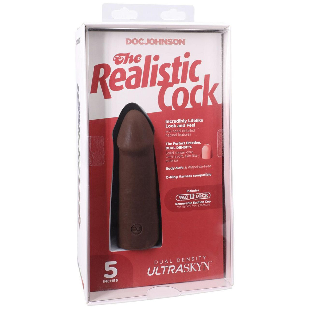 Фалоімітатор Doc Johnson The Realistic Cock ULTRASKYN - 5 Inch Chocolate Sex Aura Київ - фото 8