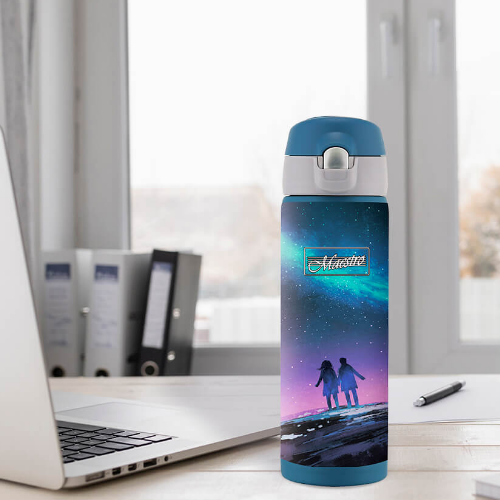 Термочашка 400мл нержавіюча сталь синій Maestro MR-1634-C Житомир