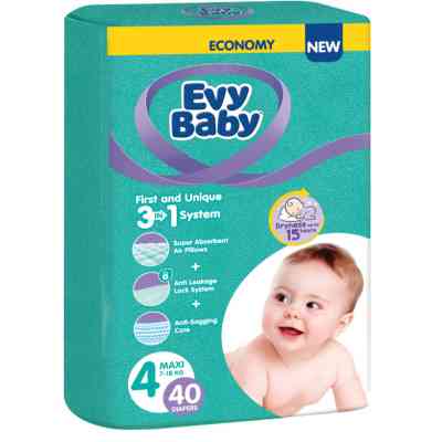 Подгузники Evy Baby Maxi Twin 7-18 кг 40 шт (8683881000028) Винница