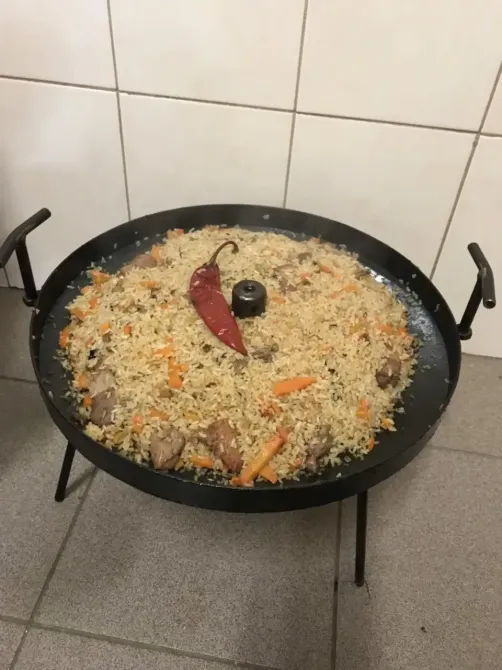 Незвичайна Сковорода з диска з отвором для швидкого приготування 40см Київ - фото 4