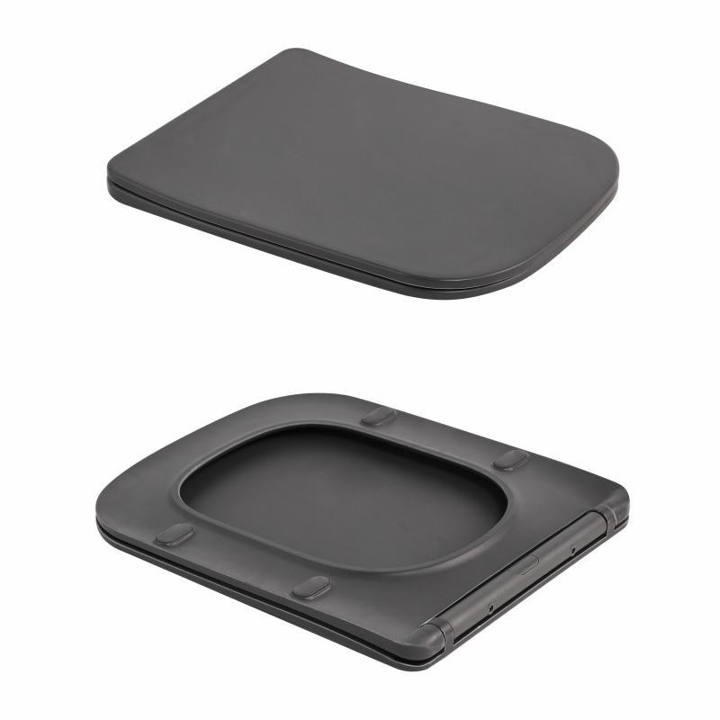 Унітаз підвісний Qtap Tern Ultra Quiet 520×345×325 мм, Anthracite, із сидінням Slim Duroplast/Soft-close/Quick Release Київ - фото 8