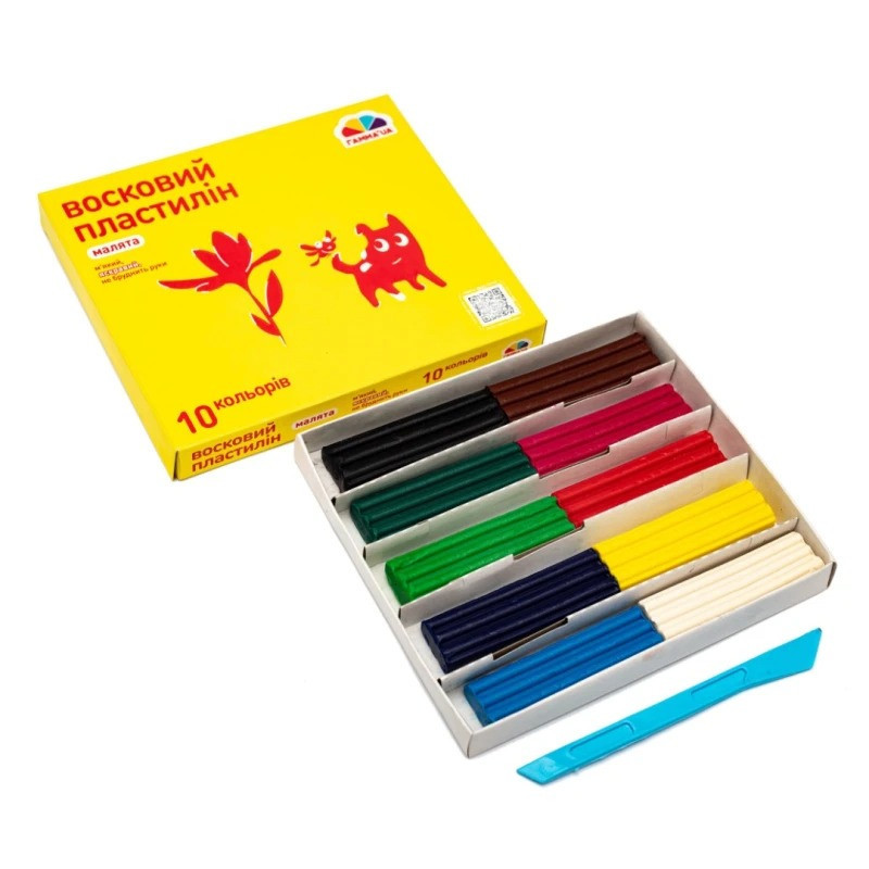 Набір для ліплення пластилін "Малята" 100304, 10 кольорів Вінниця - фото 2